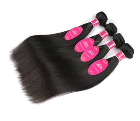 Premium Natural Human Hair Lace Closure - Straight Wave 4x4