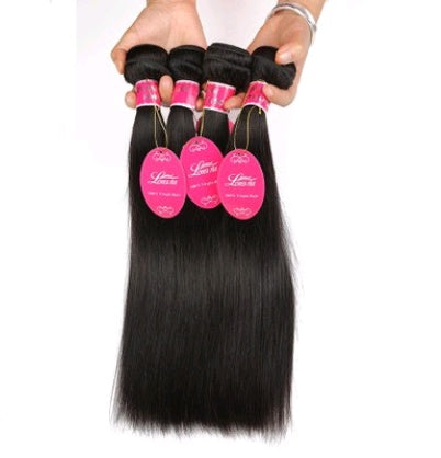 Premium Natural Human Hair Lace Closure - Straight Wave 4x4