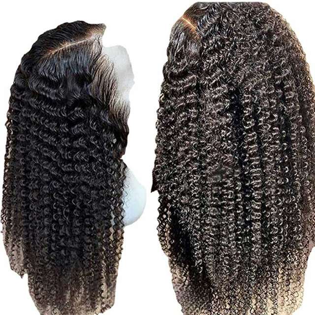 Premium Brazilian Kinky Curly Lace Front Wig - 100% Human Hair