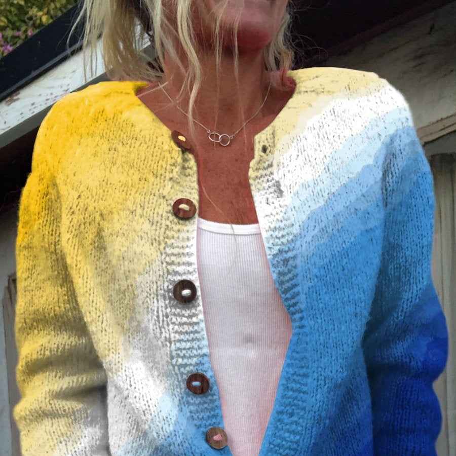 FloralChic - 3D Floral Print Knitted Coat | European Fashion Design - For Sale