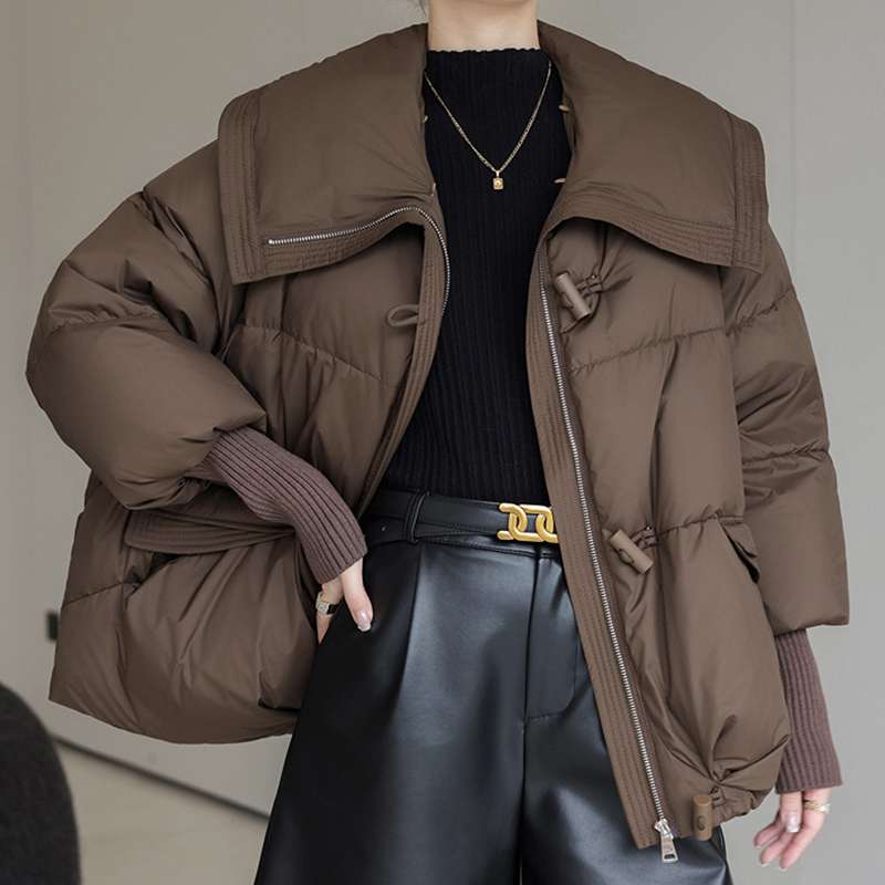 Women's Luxe Fur Collar Puffer Jacket - Winter Warmth & Style
