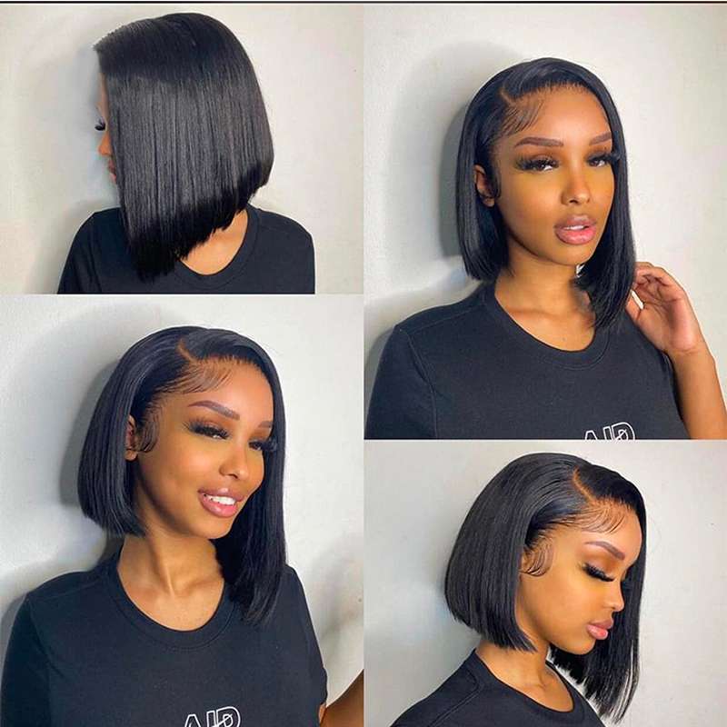 Premium 13x4 Lace Front Bob Wig - Silky Straight Human Hair