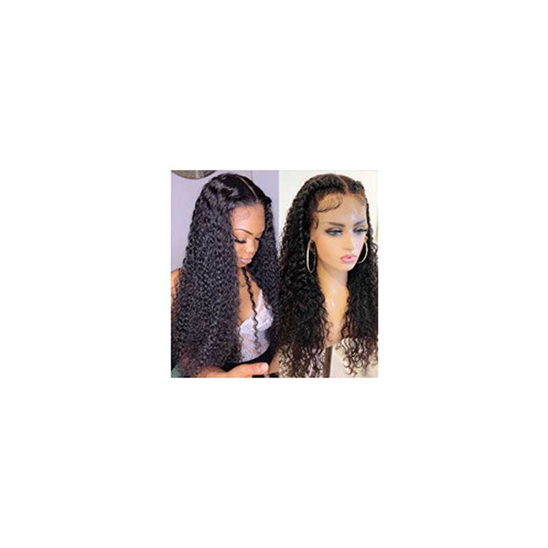 Premium Brazilian Kinky Curly Lace Front Wig - 100% Human Hair