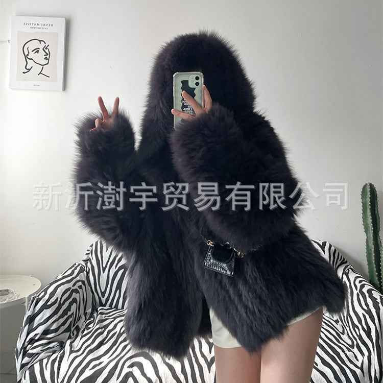 LuxeFur Pro - Hooded Faux Fur Coat for Women | Premium Winter Jacket - For Sale
