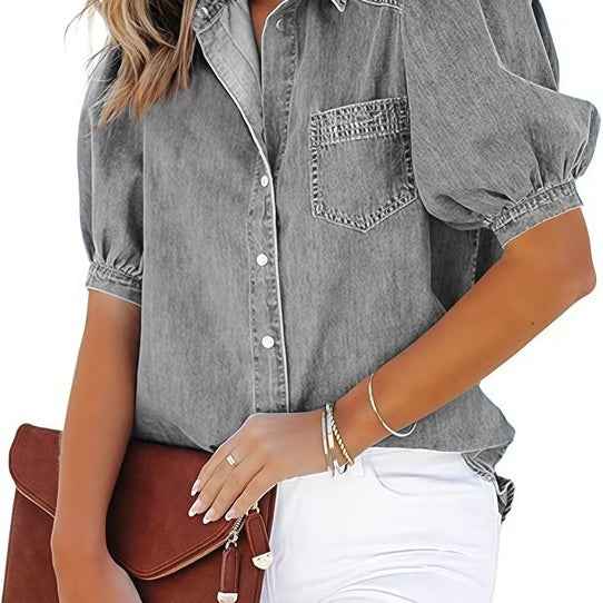 DenimClassic - Spring Autumn Women's Denim Shirt | Timeless Style - For Sale