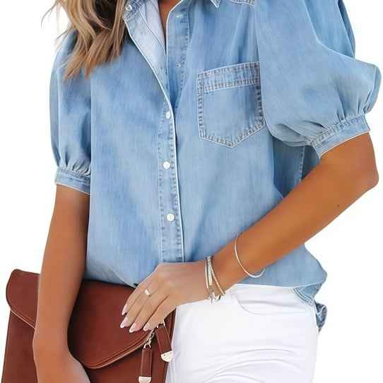 DenimClassic - Spring Autumn Women's Denim Shirt | Timeless Style - For Sale