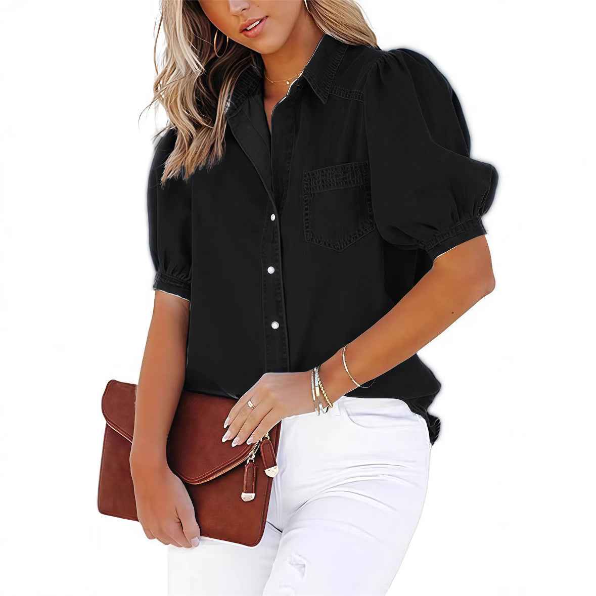 DenimClassic - Spring Autumn Women's Denim Shirt | Timeless Style - For Sale