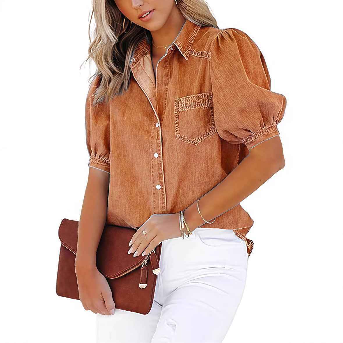 DenimClassic - Spring Autumn Women's Denim Shirt | Timeless Style - For Sale