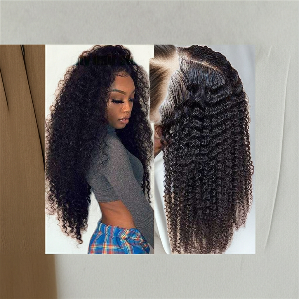Premium Brazilian Kinky Curly Lace Front Wig - 100% Human Hair