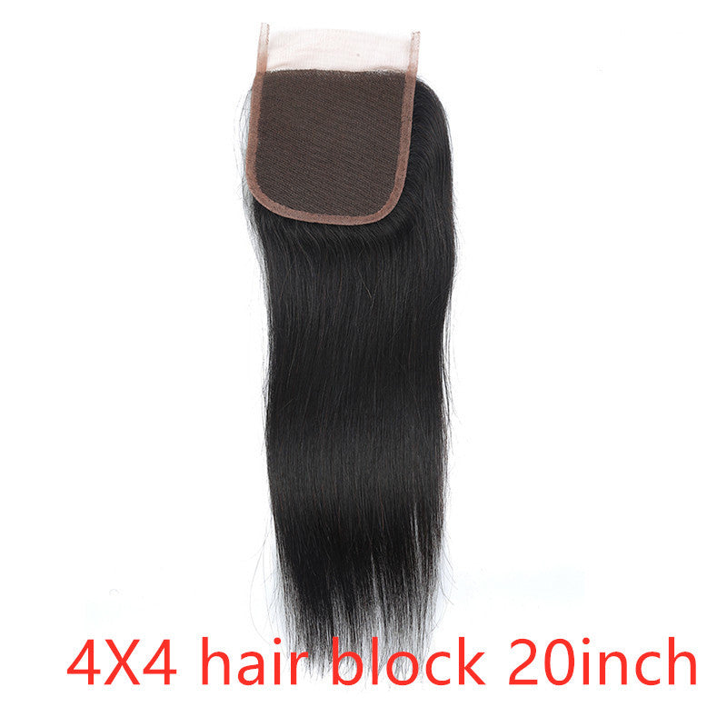 Premium Natural Human Hair Lace Closure - Straight Wave 4x4