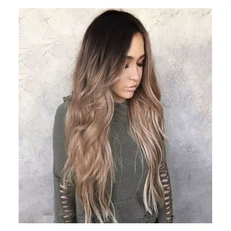 Mid-Length Synthetic Wig - European Style with Natural Texture & Volume