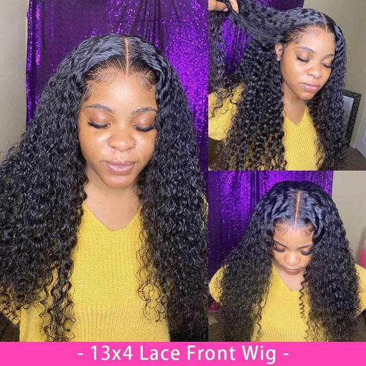Luxe Curly Lace Front Human Hair Wig - Natural Bounce & Volume