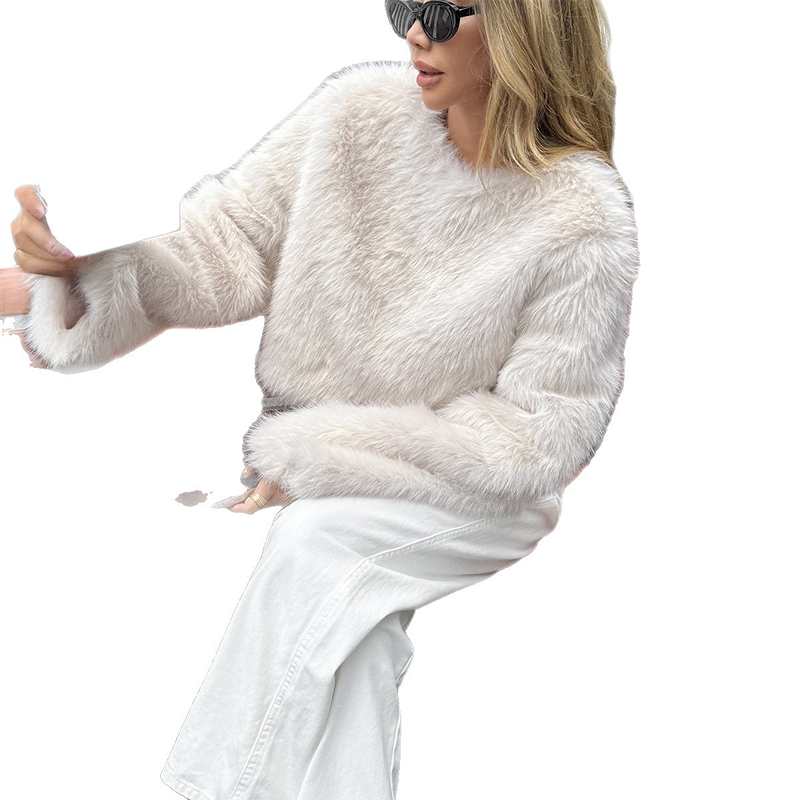 Women's Luxe Faux Fur Long Sleeve Winter Coat