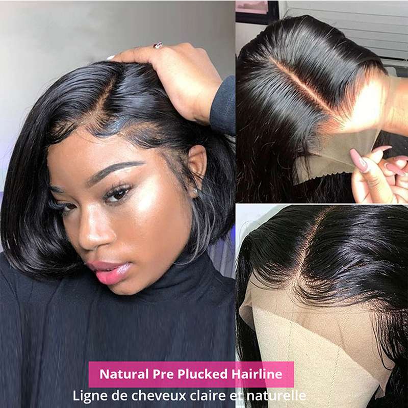Premium 13x4 Lace Front Bob Wig - Silky Straight Human Hair