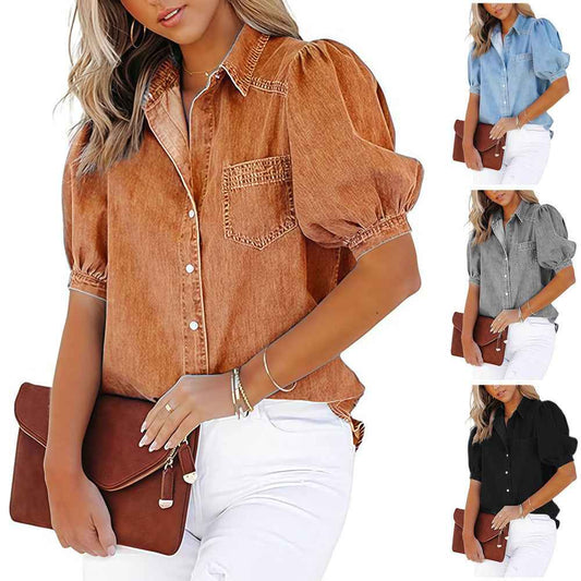 DenimClassic - Spring Autumn Women's Denim Shirt | Timeless Style - For Sale
