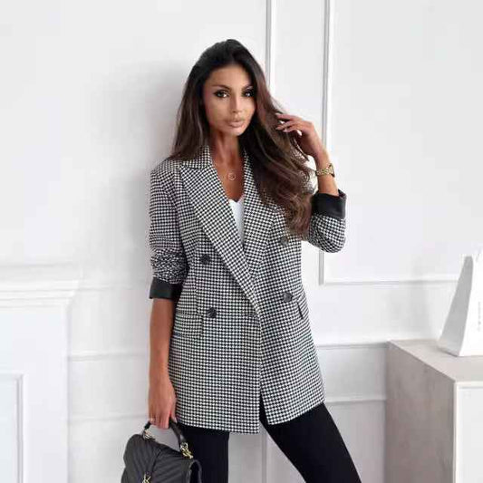 SlimFit Blazer - Women's Long Sleeve Elegant Solid Color Suit Jacket - For Sale