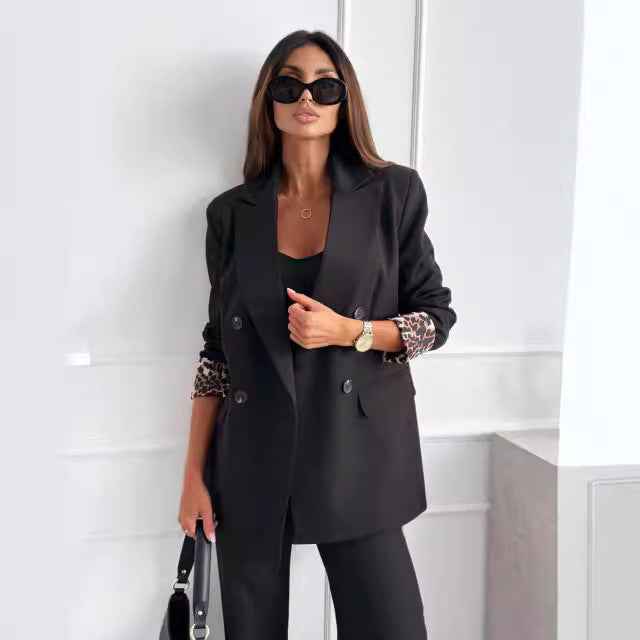 SlimFit Blazer - Women's Long Sleeve Elegant Solid Color Suit Jacket - For Sale