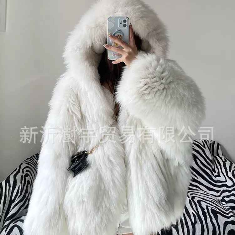 LuxeFur Pro - Hooded Faux Fur Coat for Women | Premium Winter Jacket - For Sale