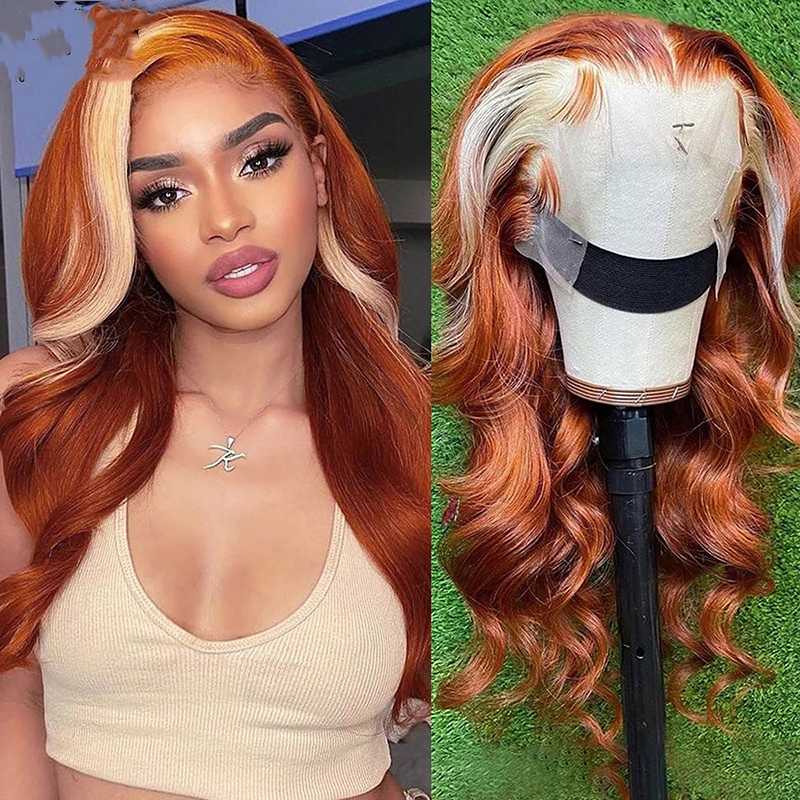 Honey Blonde 4x4 Lace Closure Wig - 613 Highlight Human Hair